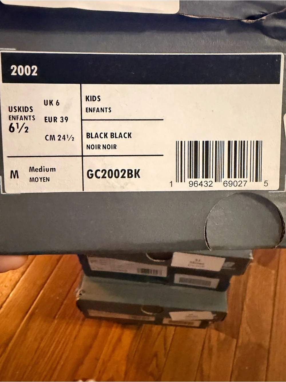 New Balance 2002 Kids Black and Gray Mesh Sneakers